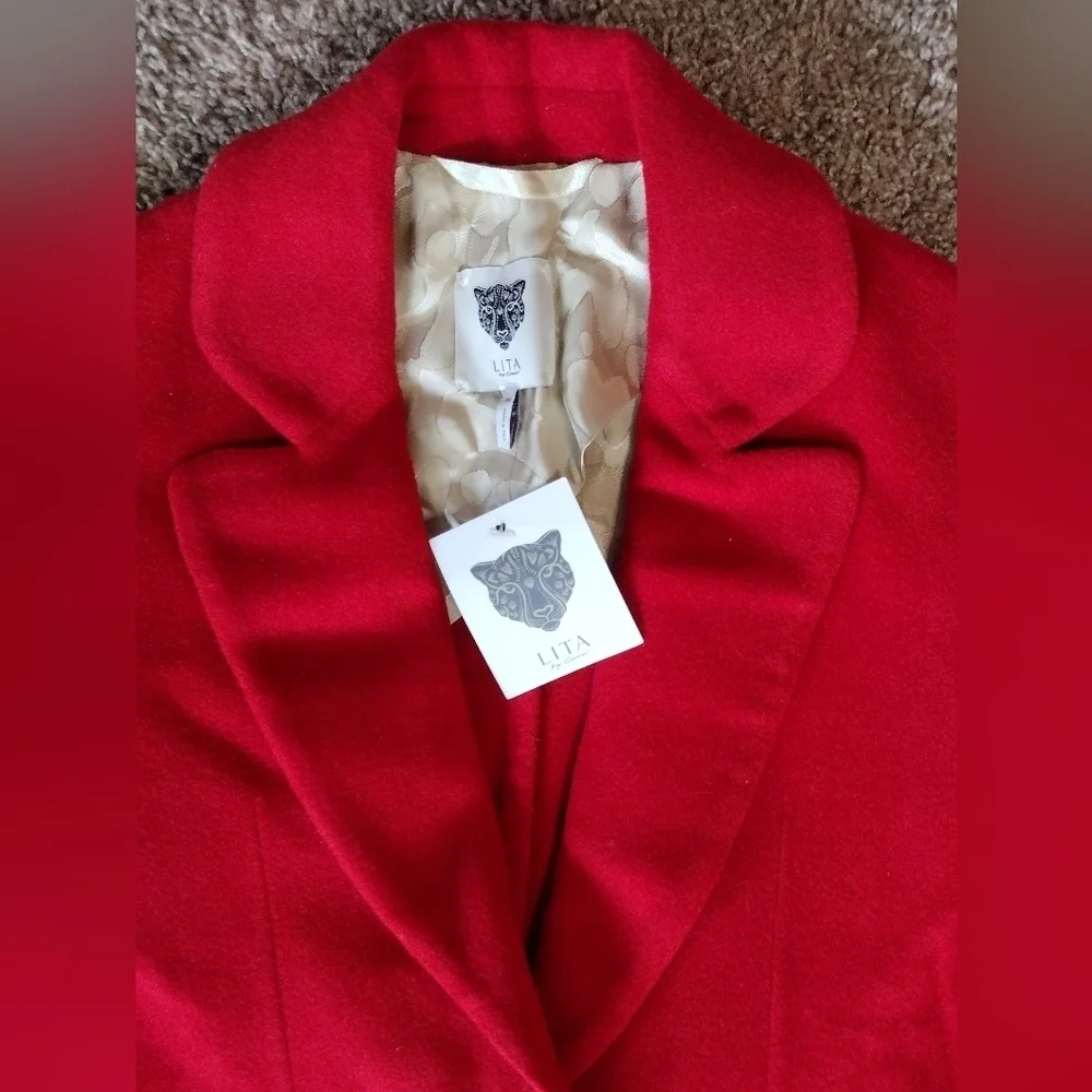 Lita By Ciera Slouchy Wool Coat Medium NWT - Picture 4 of 12
